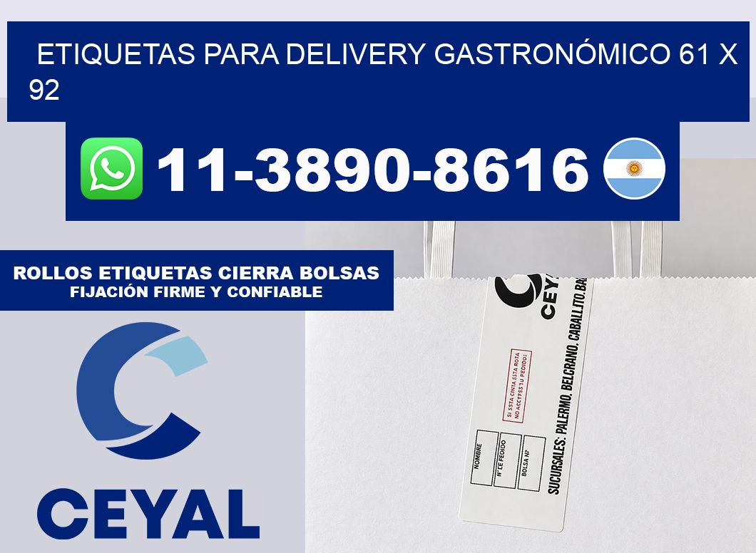 ETIQUETAS PARA DELIVERY GASTRONÓMICO 61 x 92