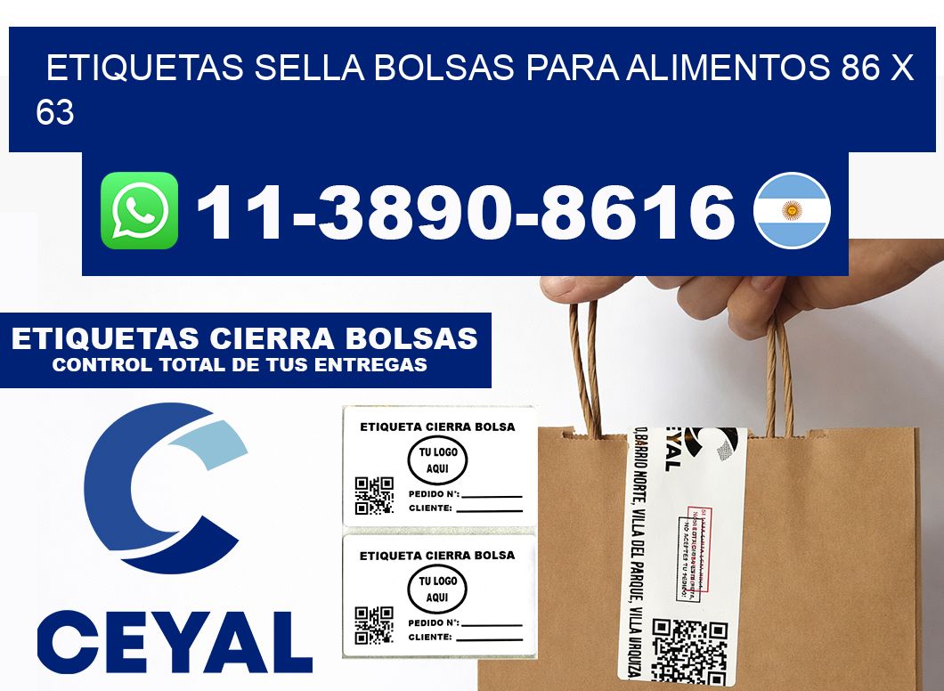 ETIQUETAS SELLA BOLSAS PARA ALIMENTOS 86 x 63