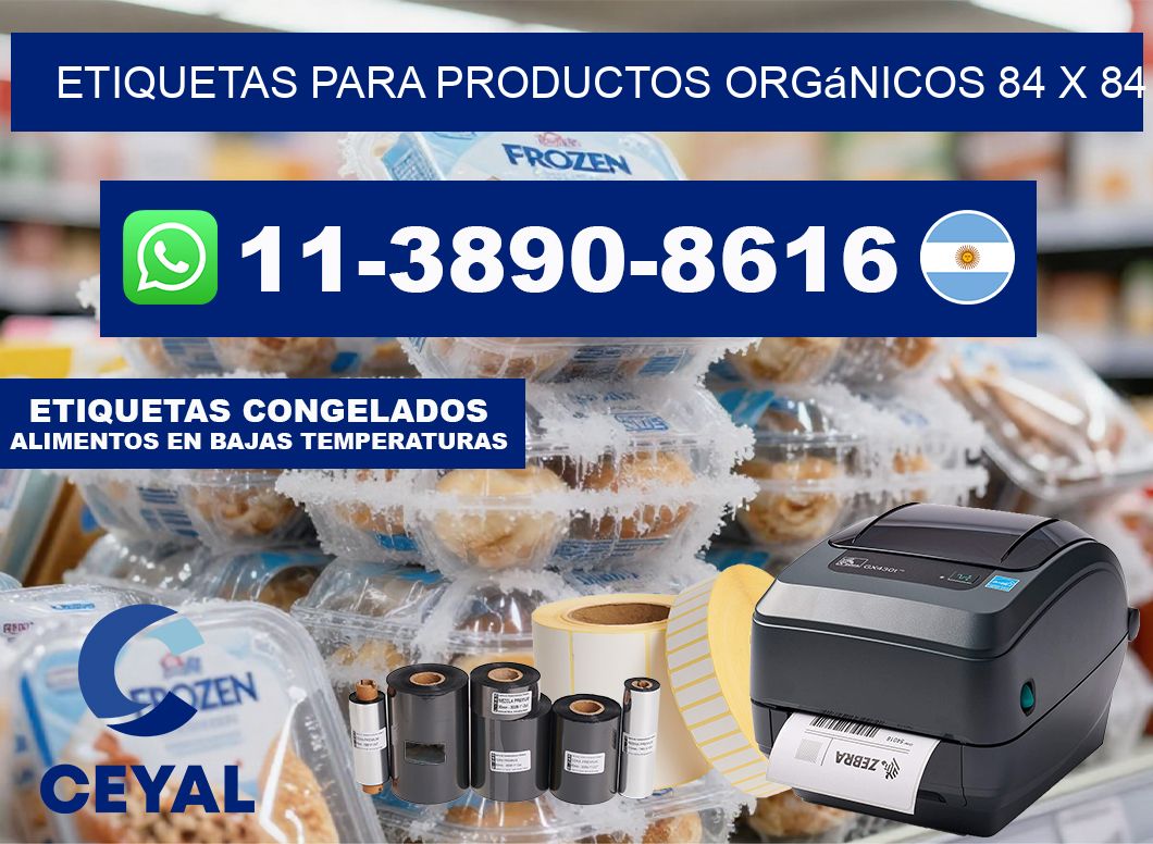 Etiquetas para productos orgánicos 84 x 84