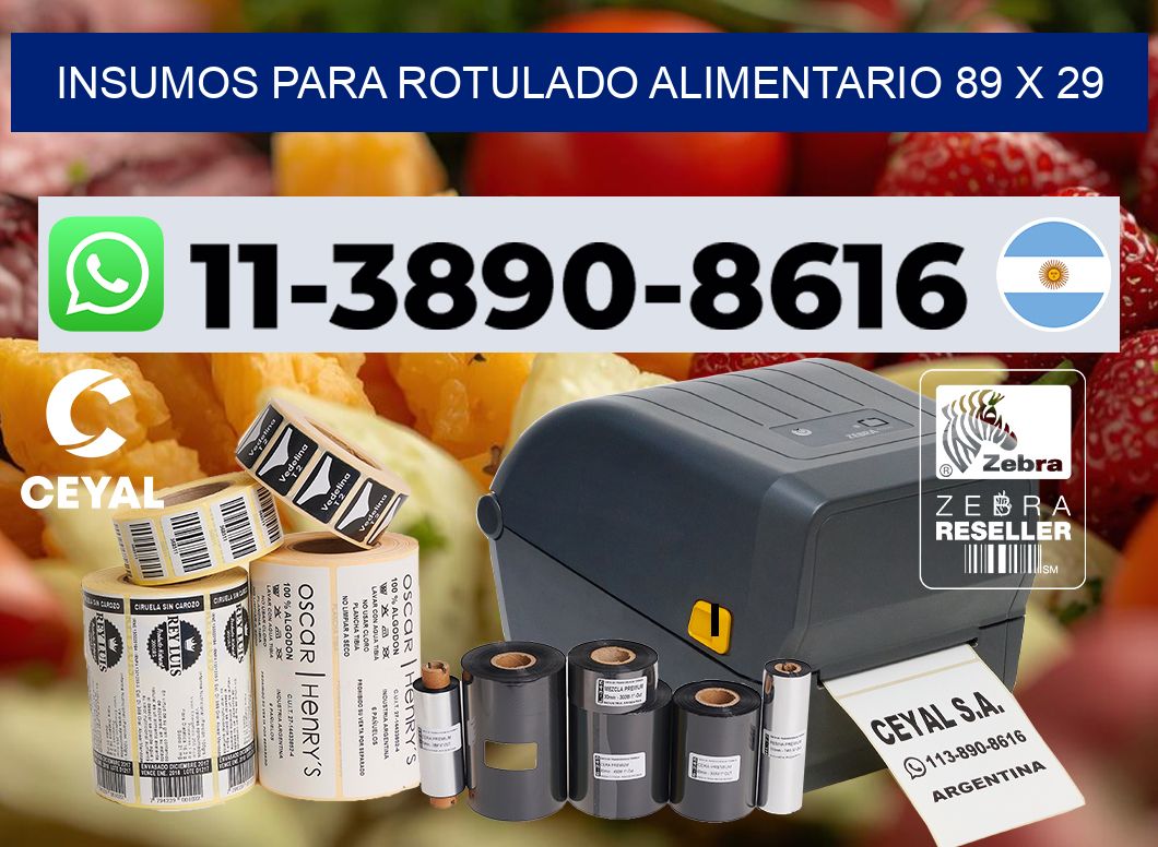Insumos para rotulado alimentario 89 x 29