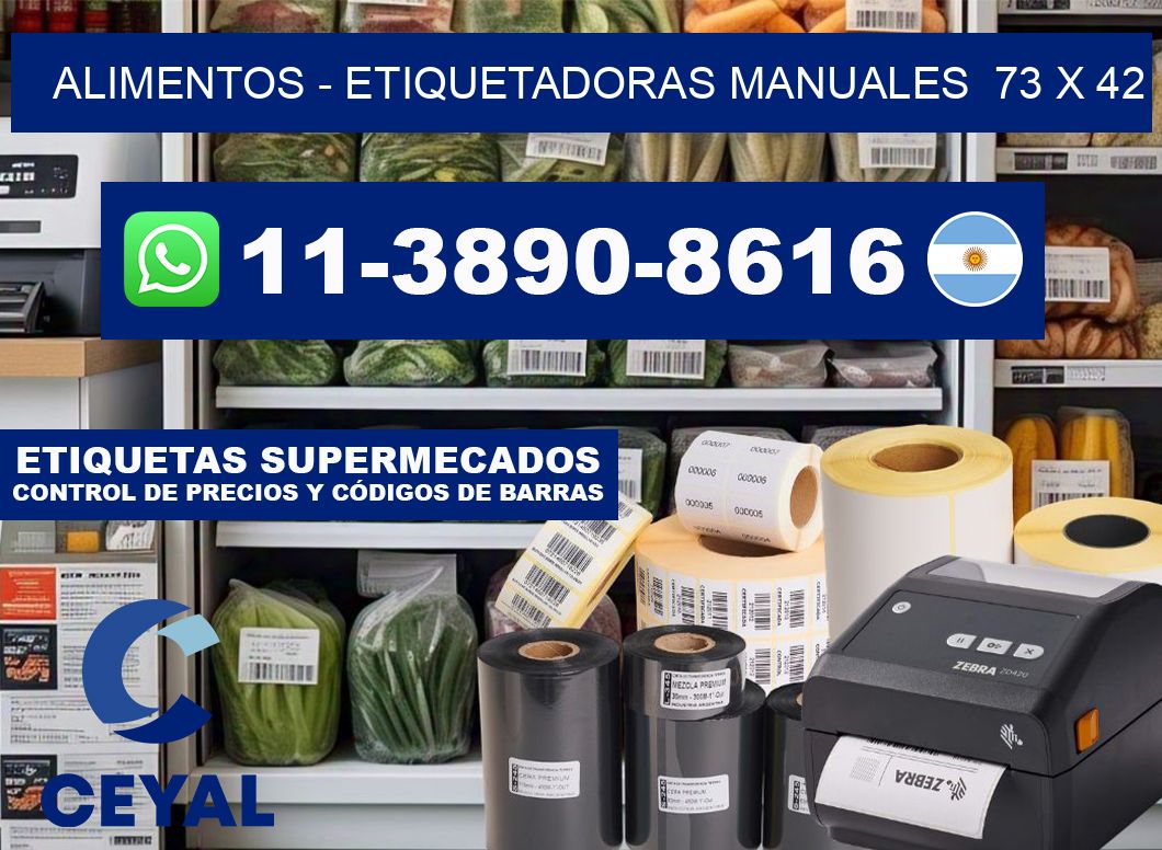 alimentos - Etiquetadoras Manuales  73 x 42