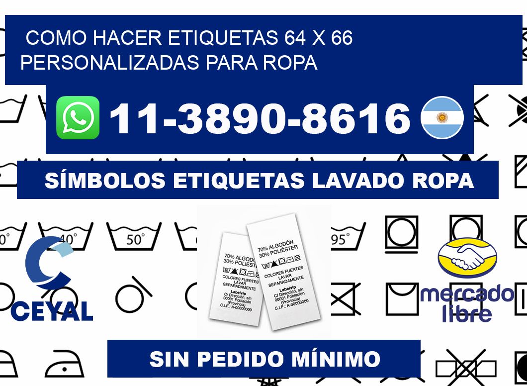 como hacer etiquetas 64 x 66 personalizadas para ropa