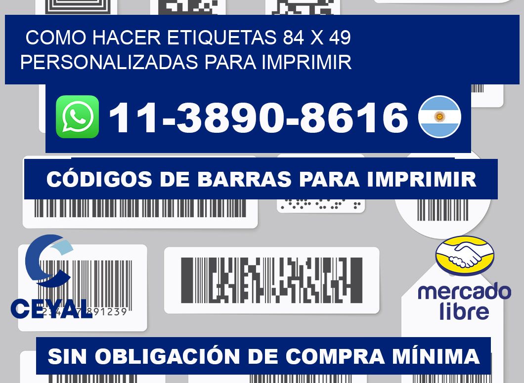 como hacer etiquetas 84 x 49 personalizadas para imprimir