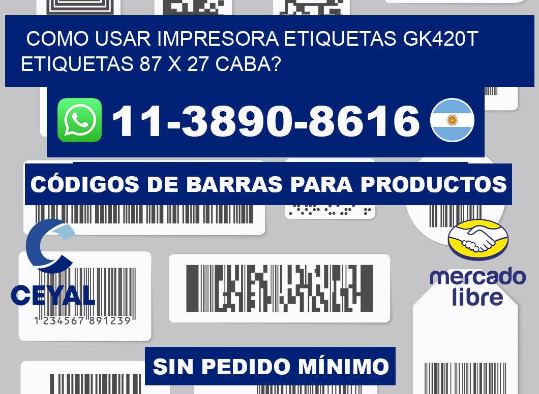 como usar impresora etiquetas gk420t etiquetas 87 x 27 CABA?