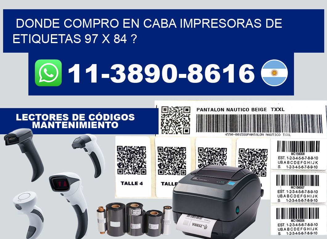 donde compro en CABA impresoras de etiquetas 97 x 84 ?