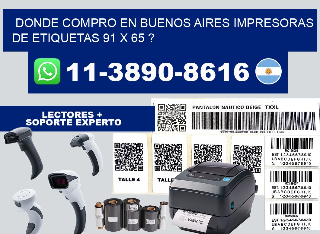 donde compro en buenos aires impresoras de etiquetas 91 x 65 ?