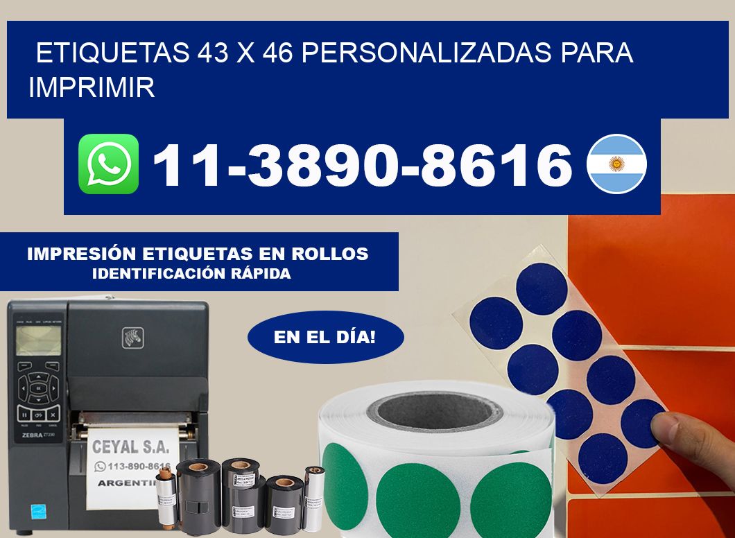 etiquetas 43 x 46 personalizadas para imprimir