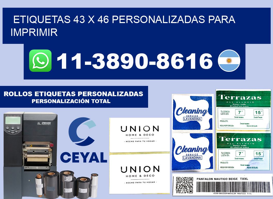 etiquetas 43 x 46 personalizadas para imprimir