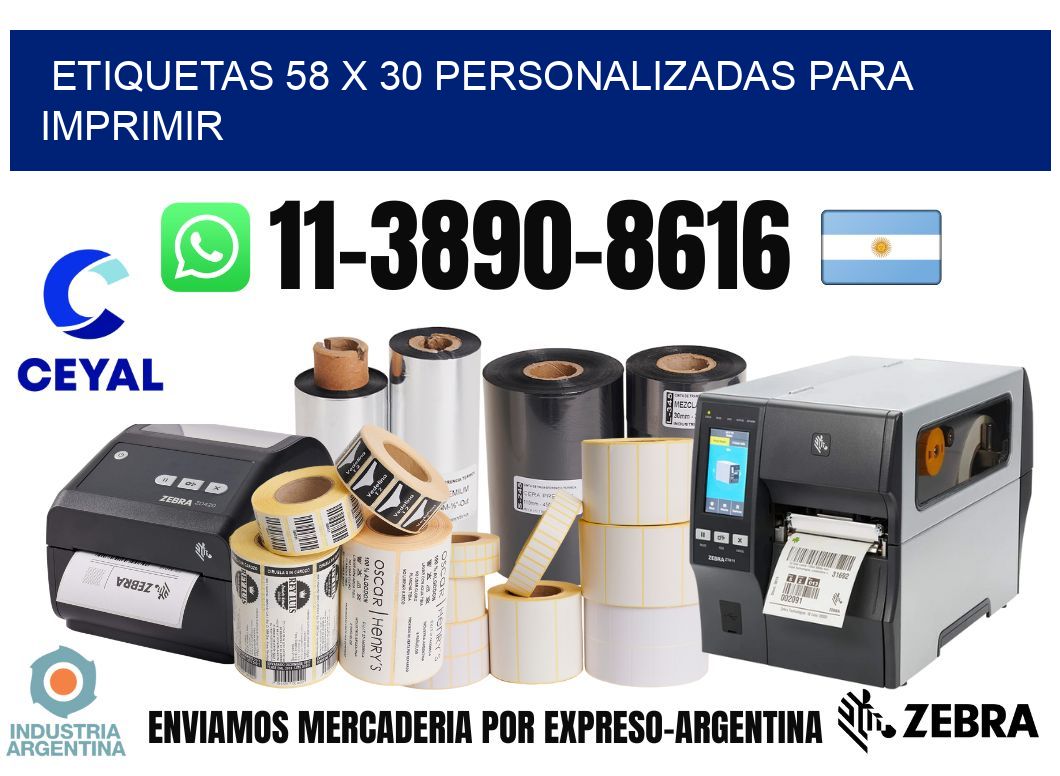 etiquetas 58 x 30 personalizadas para imprimir