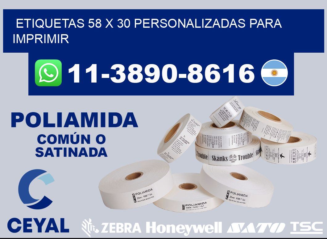 etiquetas 58 x 30 personalizadas para imprimir
