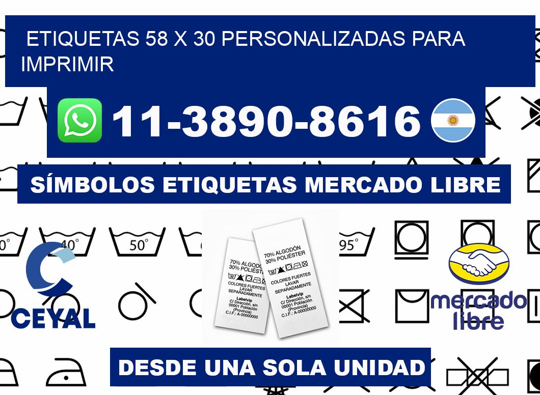 etiquetas 58 x 30 personalizadas para imprimir