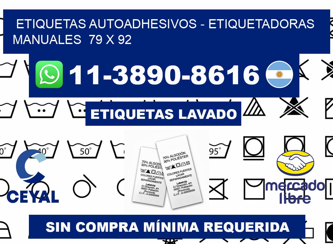 etiquetas autoadhesivos - Etiquetadoras Manuales  79 x 92