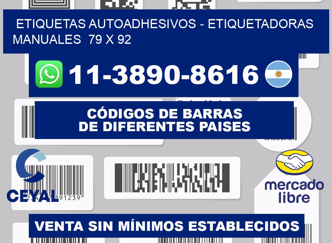 etiquetas autoadhesivos - Etiquetadoras Manuales  79 x 92
