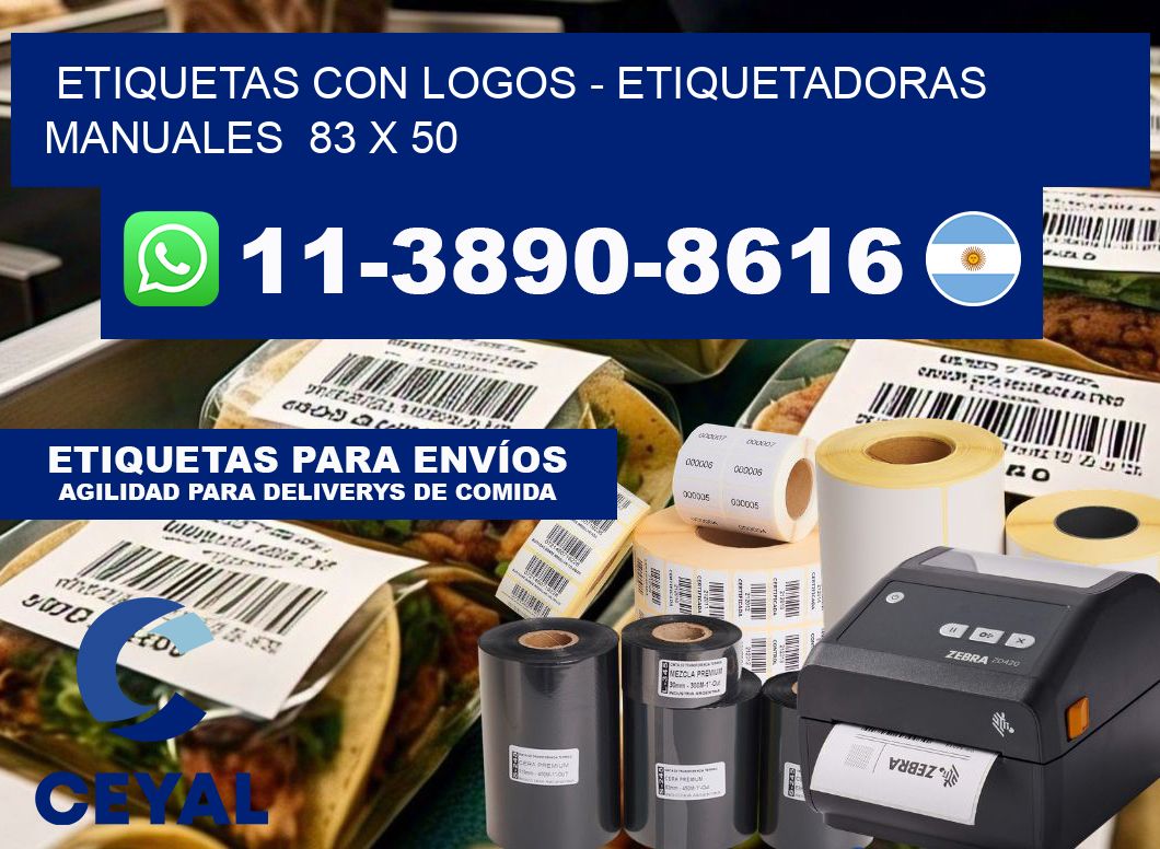 etiquetas con logos - Etiquetadoras Manuales  83 x 50