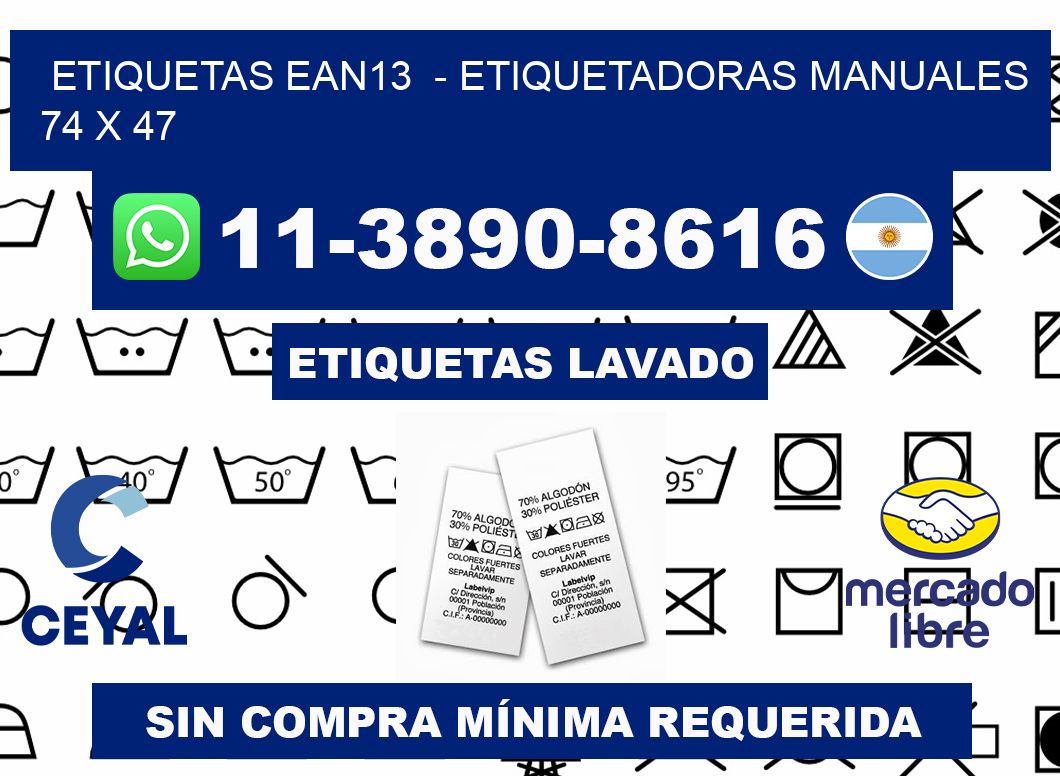 etiquetas ean13  - Etiquetadoras Manuales  74 x 47