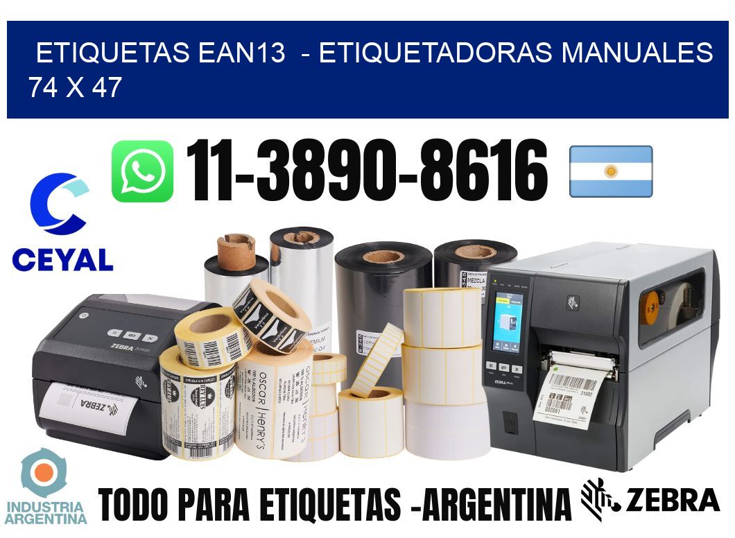 etiquetas ean13  - Etiquetadoras Manuales  74 x 47