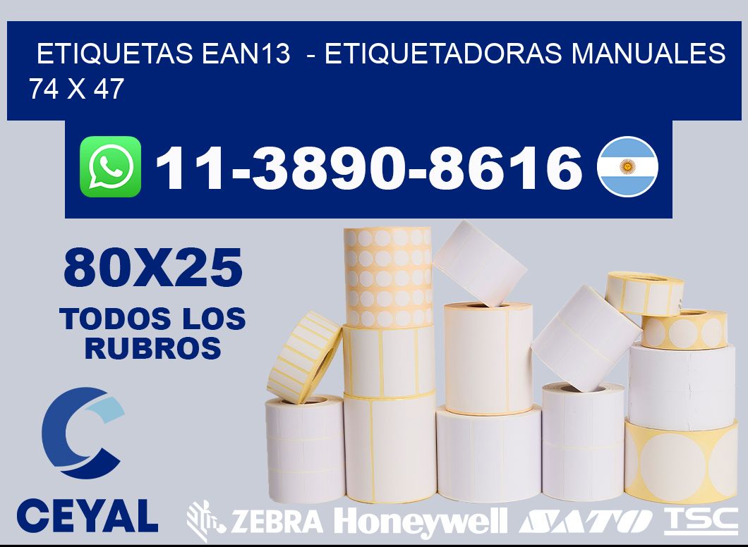 etiquetas ean13  – Etiquetadoras Manuales  74 x 47