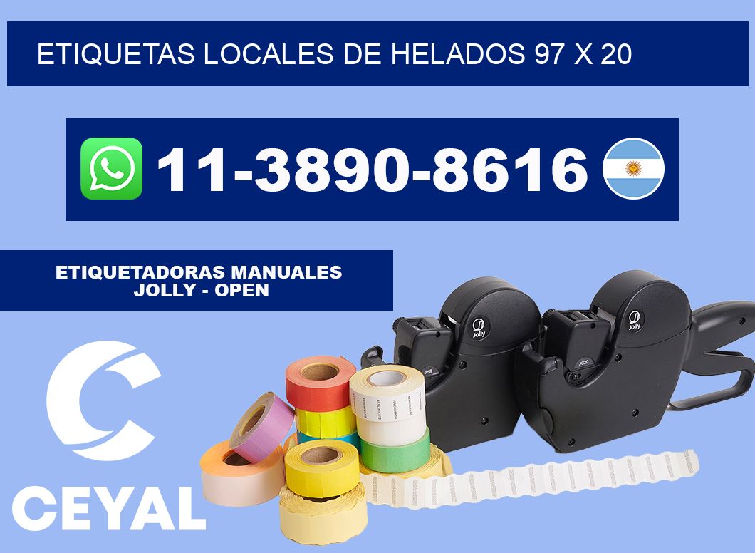 etiquetas locales de helados 97 x 20