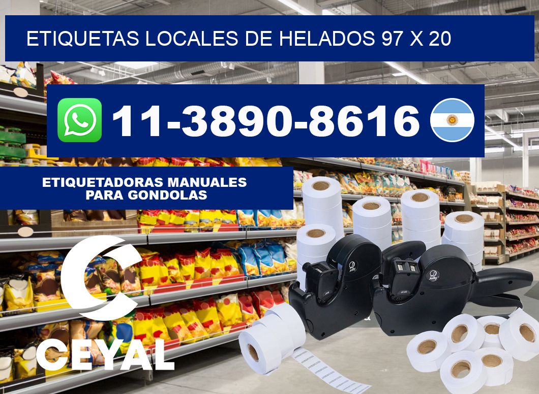etiquetas locales de helados 97 x 20