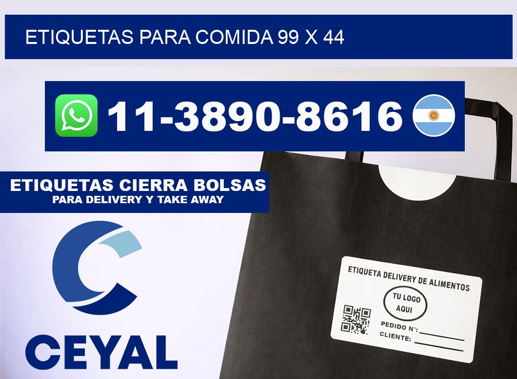 etiquetas para comida 99 x 44