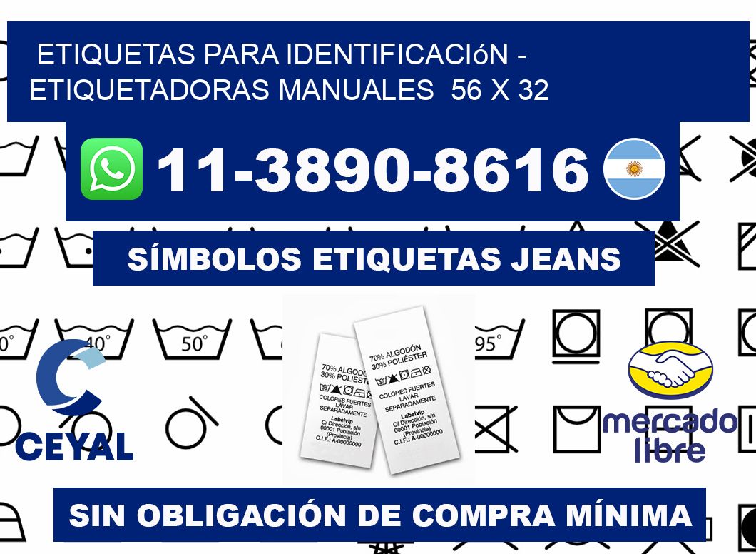 etiquetas para identificación - Etiquetadoras Manuales  56 x 32