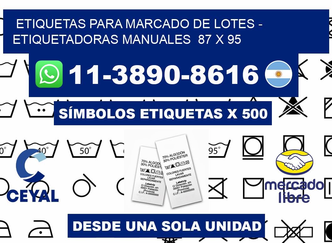 etiquetas para marcado de lotes - Etiquetadoras Manuales  87 x 95