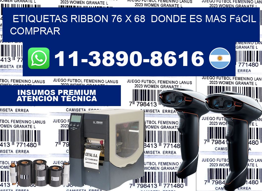 etiquetas ribbon 76 x 68  Donde es mas fácil comprar