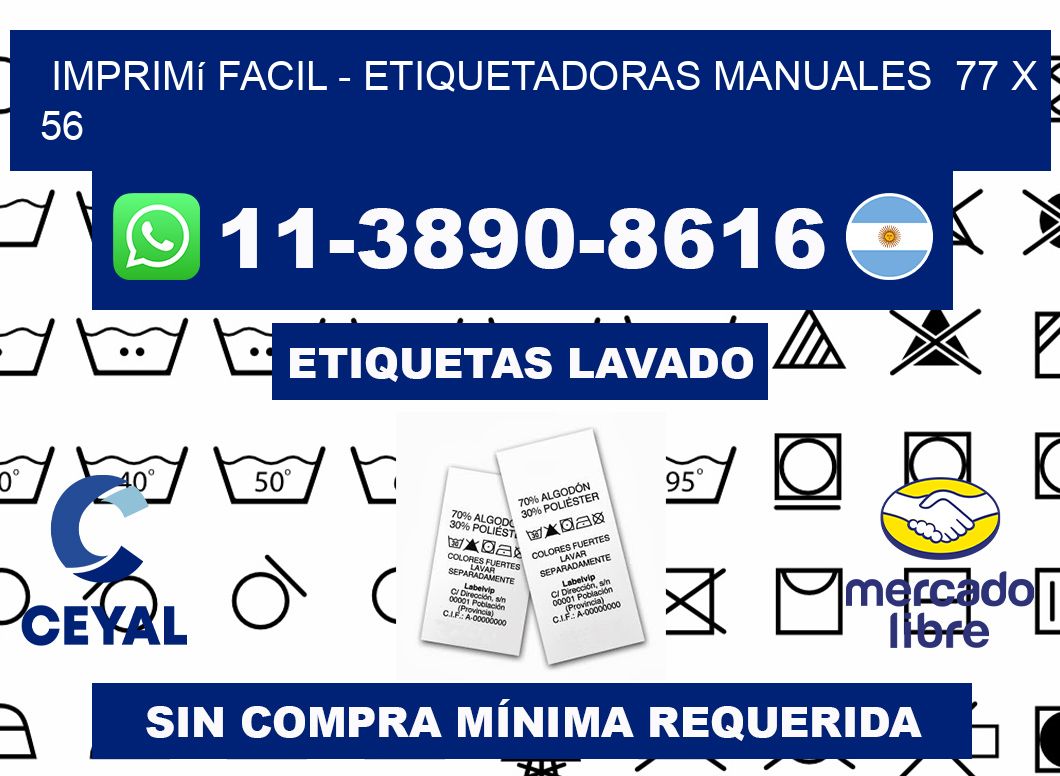 imprimí facil - Etiquetadoras Manuales  77 x 56