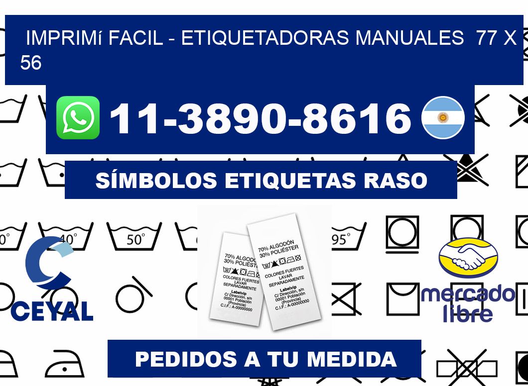 imprimí facil - Etiquetadoras Manuales  77 x 56