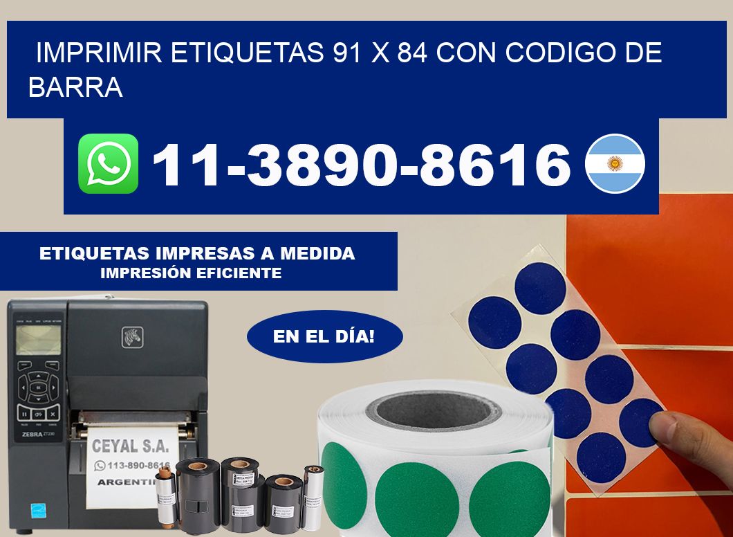 imprimir etiquetas 91 x 84 con codigo de barra