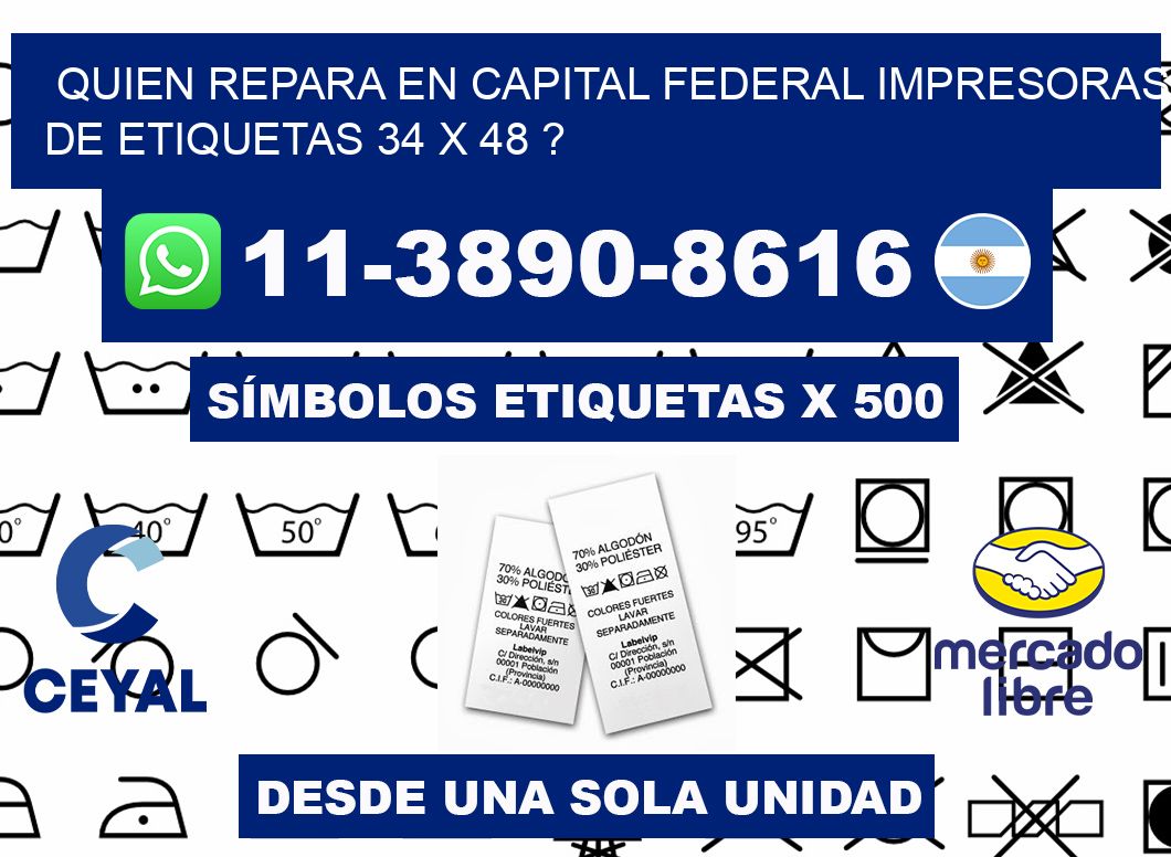 quien repara en capital federal impresoras de etiquetas 34 x 48 ?