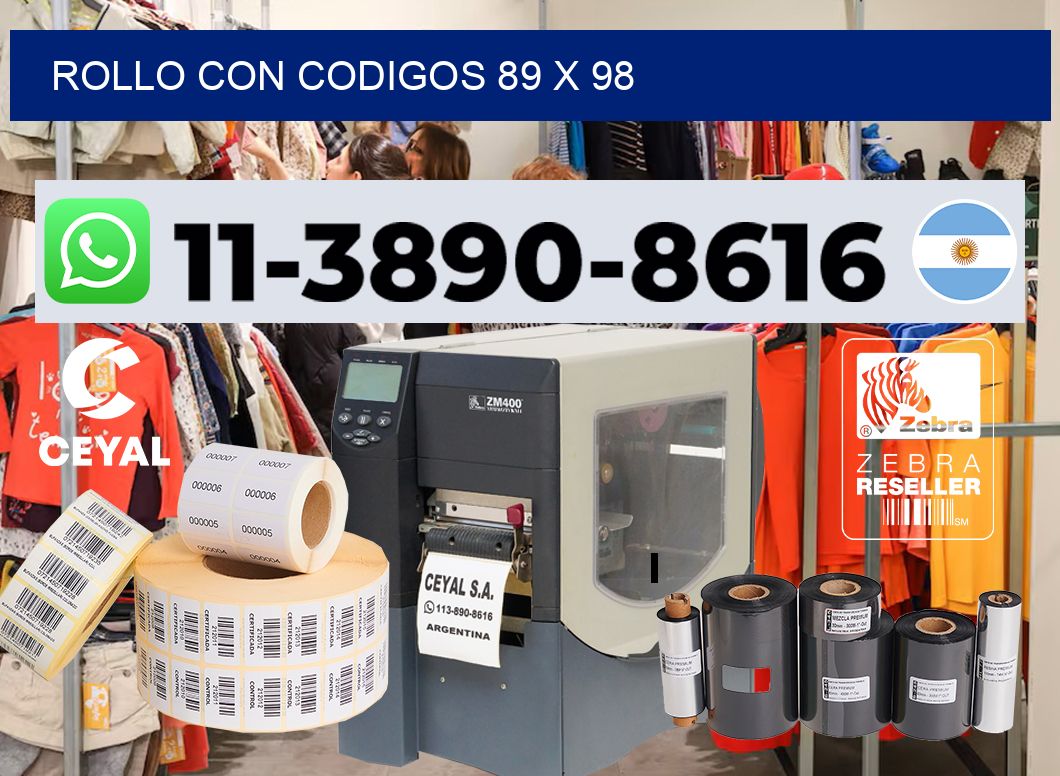 rollo con codigos 89 x 98