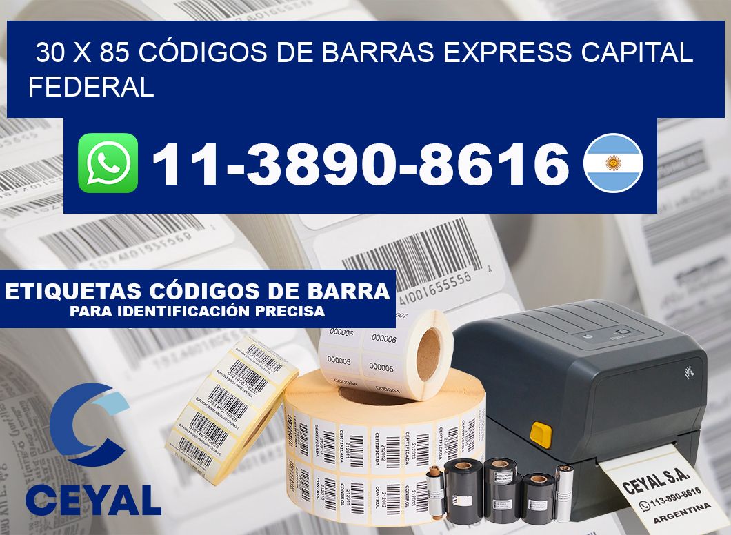 30 x 85 CÓDIGOS DE BARRAS EXPRESS CAPITAL FEDERAL