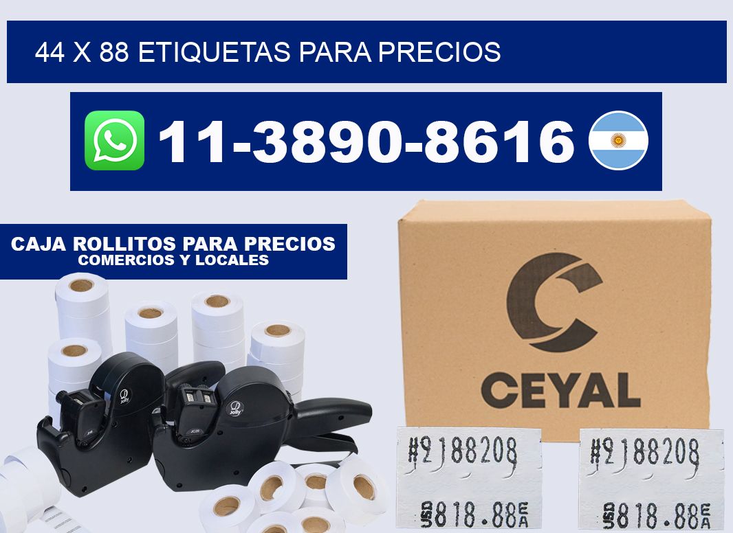 44 x 88 etiquetas para precios