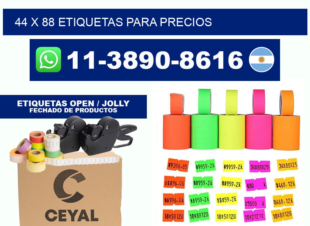 44 x 88 etiquetas para precios