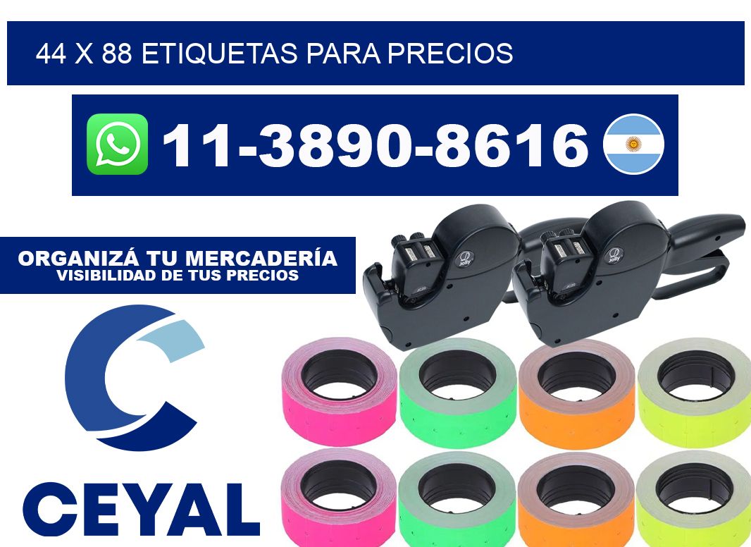 44 x 88 etiquetas para precios
