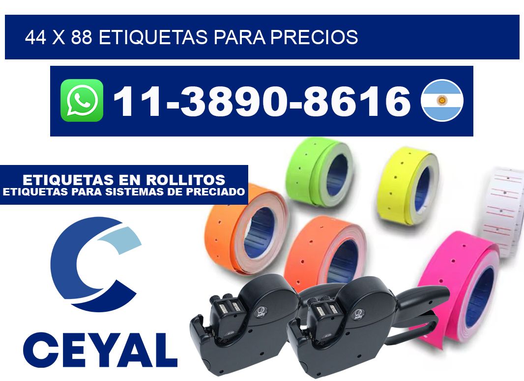 44 x 88 etiquetas para precios