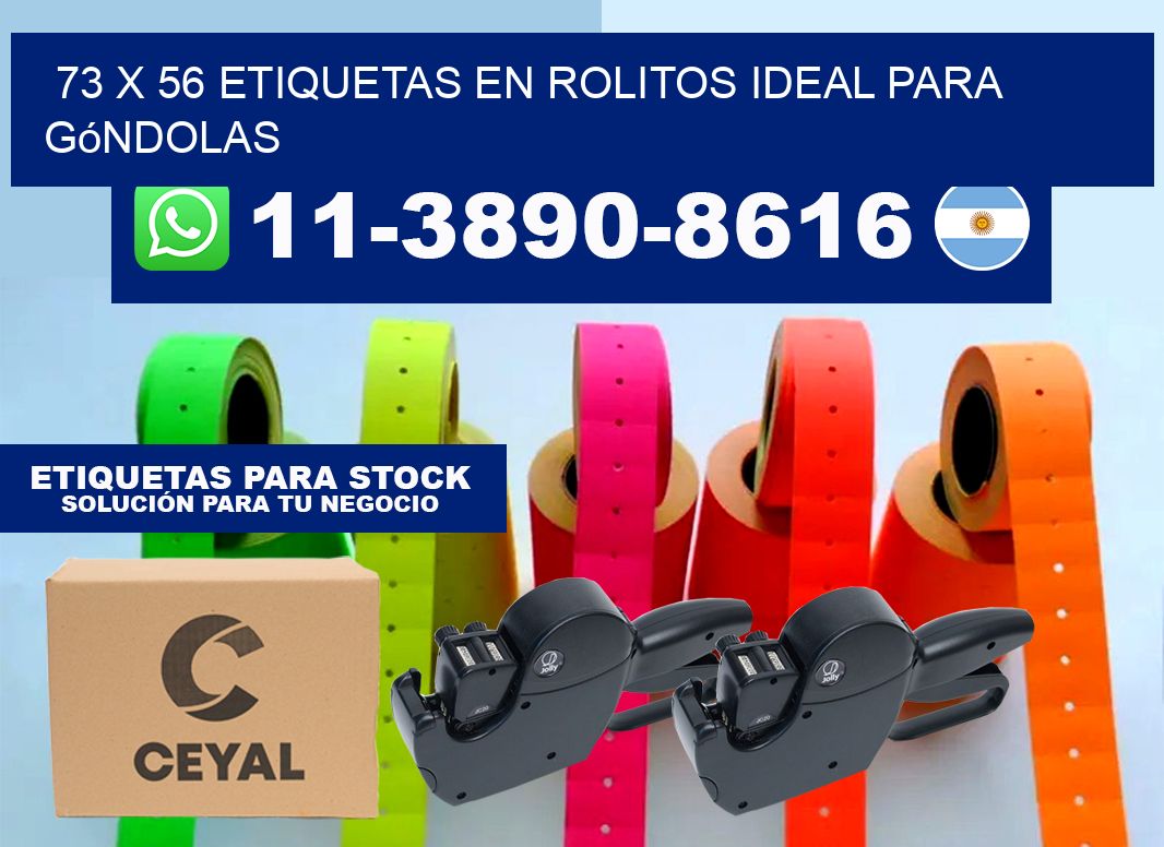 73 x 56 etiquetas en rolitos ideal para góndolas