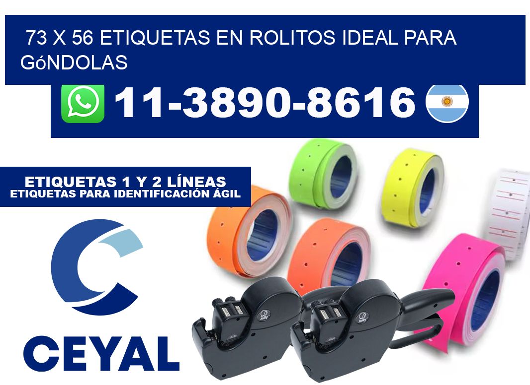 73 x 56 etiquetas en rolitos ideal para góndolas