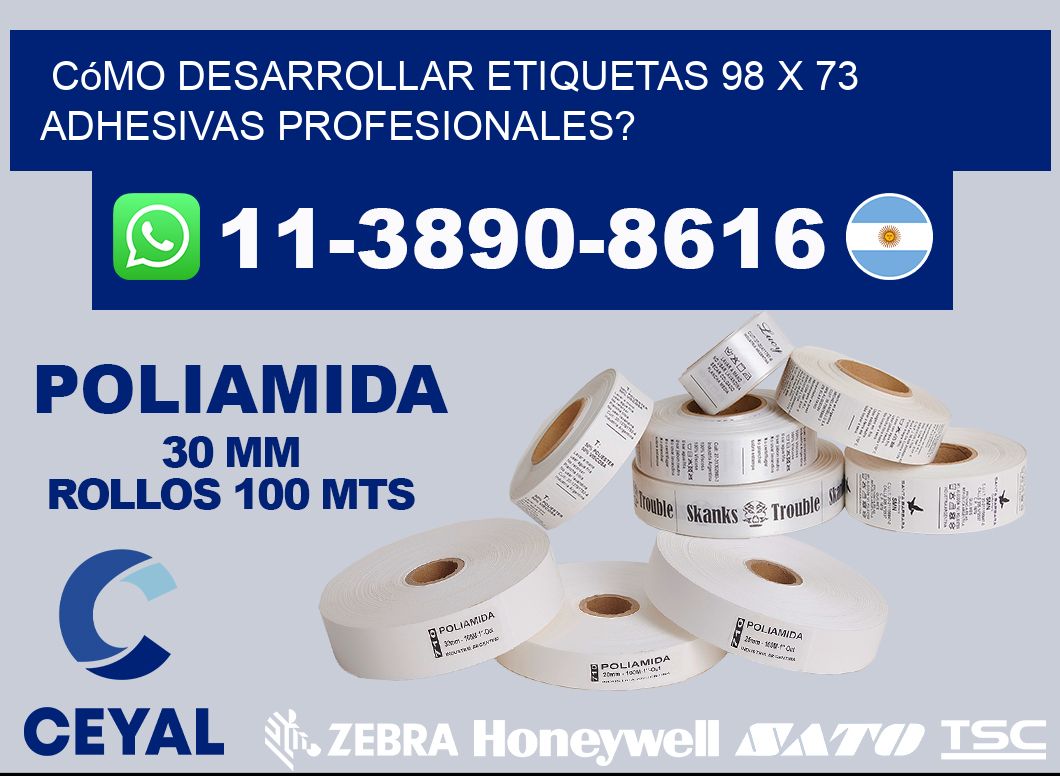 Cómo desarrollar etiquetas 98 x 73 adhesivas profesionales?