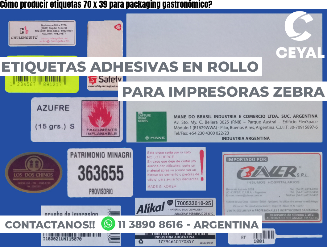 Cómo producir etiquetas 70 x 39 para packaging gastronómico?
