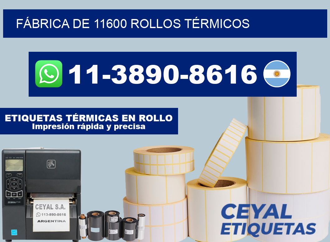 FÁBRICA DE 11600 ROLLOS TÉRMICOS
