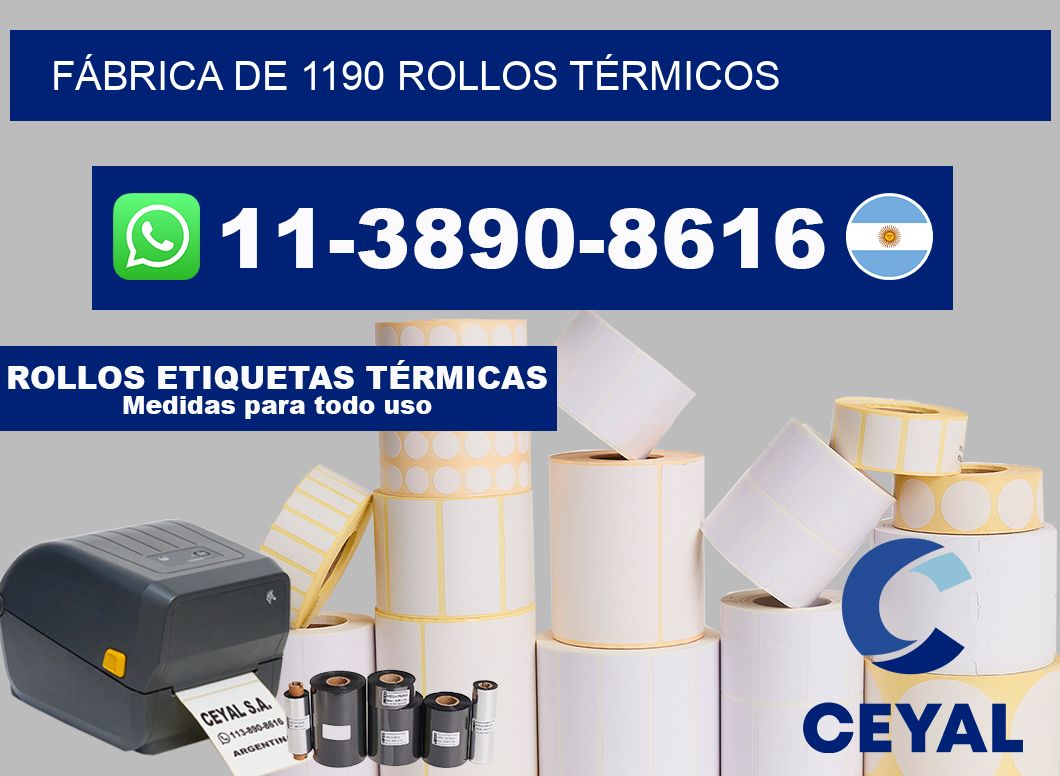 FÁBRICA DE 1190 ROLLOS TÉRMICOS