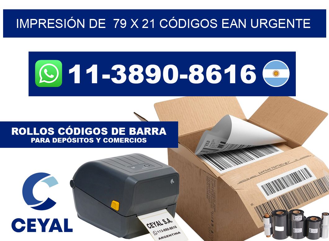 IMPRESIÓN DE  79 x 21 CÓDIGOS EAN URGENTE