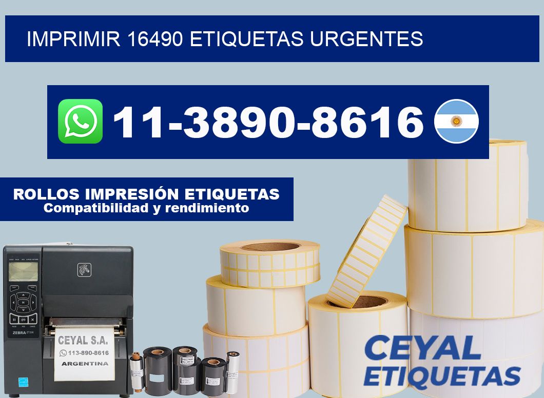 IMPRIMIR 16490 ETIQUETAS URGENTES