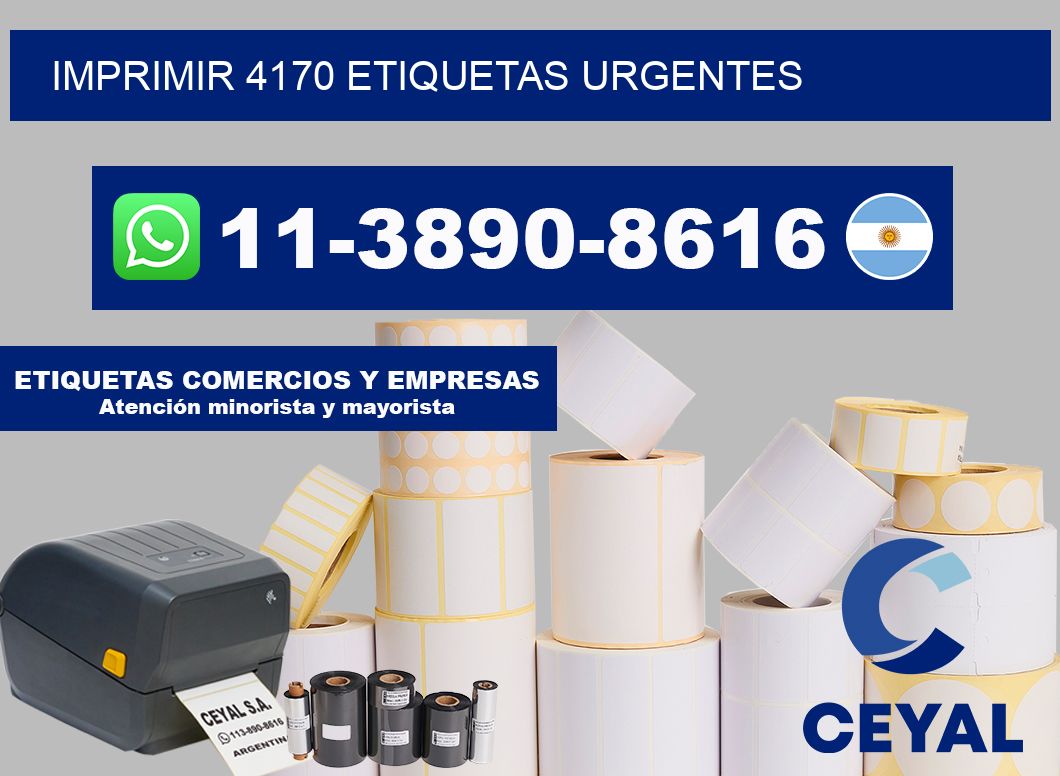 IMPRIMIR 4170 ETIQUETAS URGENTES