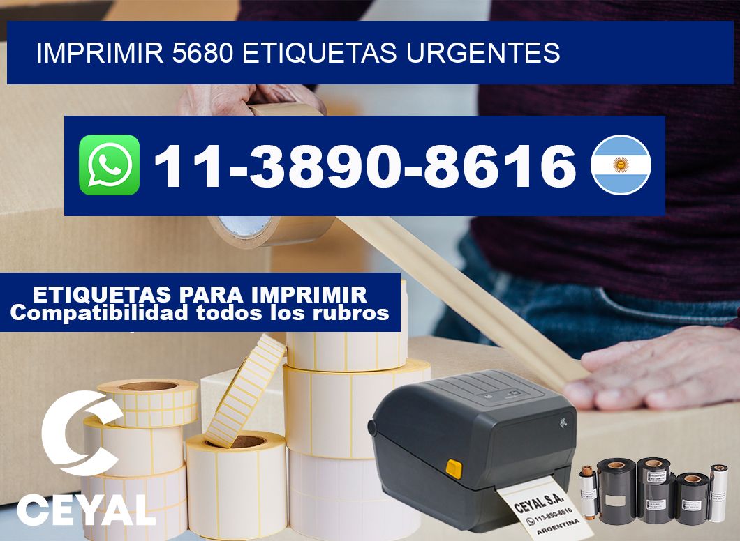 IMPRIMIR 5680 ETIQUETAS URGENTES