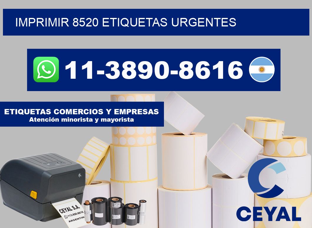 IMPRIMIR 8520 ETIQUETAS URGENTES