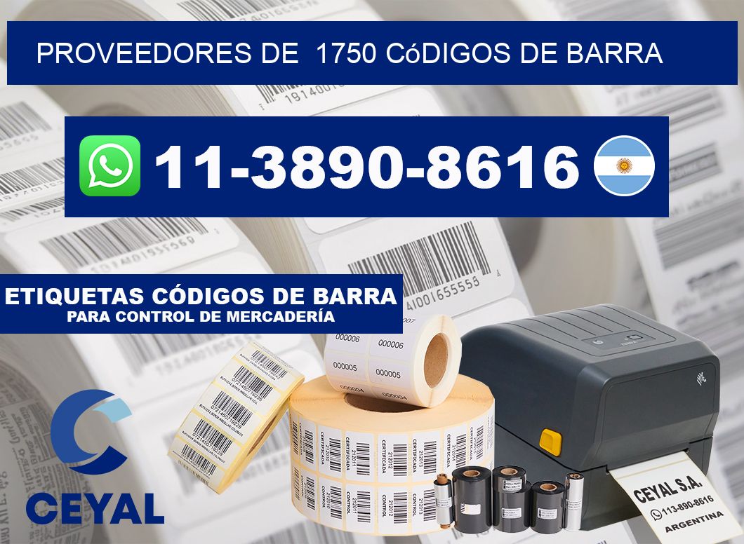 Proveedores de 1750 códigos de barra