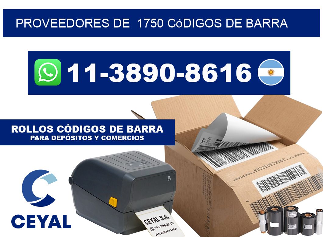 Proveedores de  1750 códigos de barra